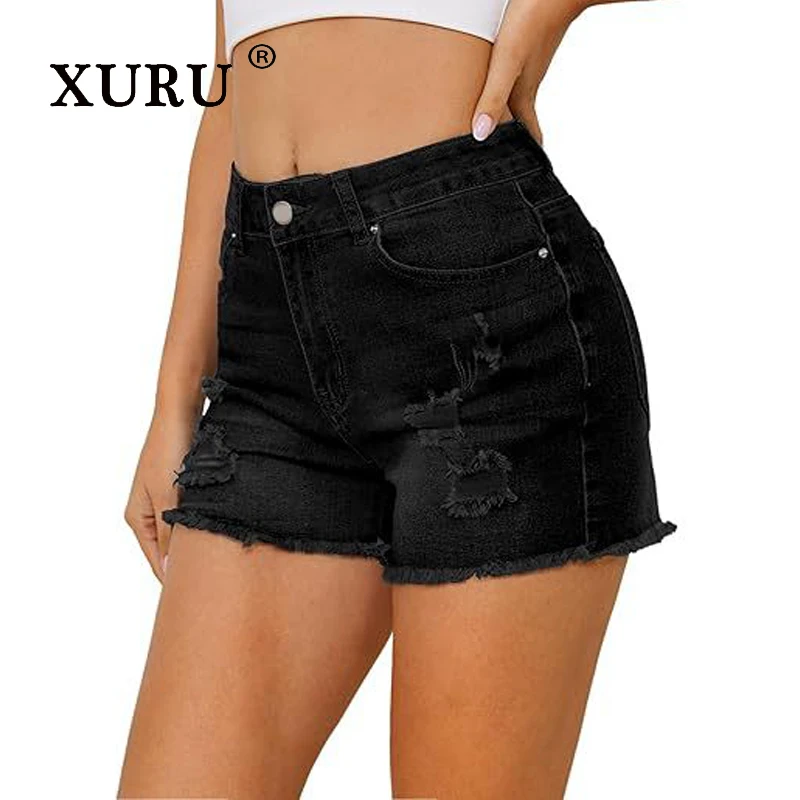 XURU - New women's high waisted denim shorts with holes and rough edges, y2k clothes summer short jeans
XURU - New women's high waisted denim shorts with holes and rough edges, y2k clothes summer short jeans