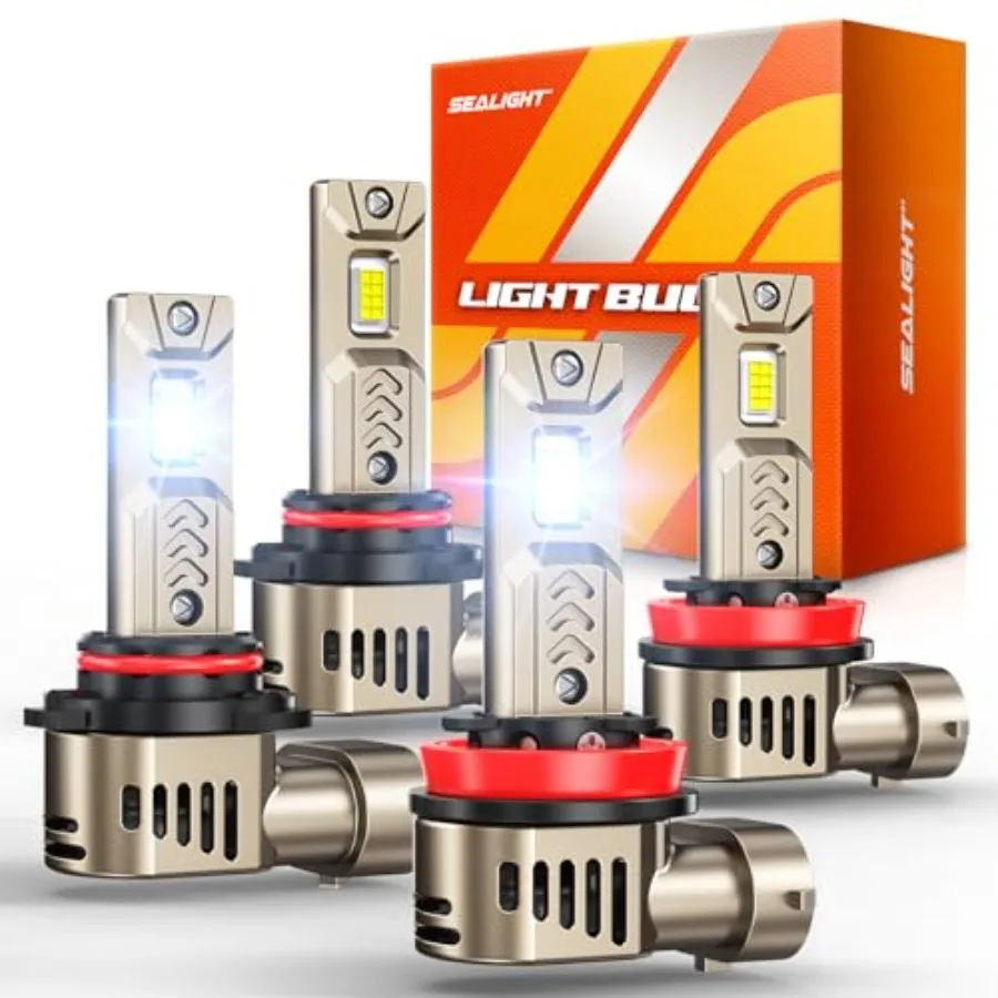 Driving light bulbs for automotive use LED H11/HB3/H8/H9 combo 6500K white 90000LM super bright 10X brighter than original plug
Driving light bulbs for automotive use LED H11/HB3/H8/H9 combo 6500K white 90000LM super bright 10X brighter than original plug
