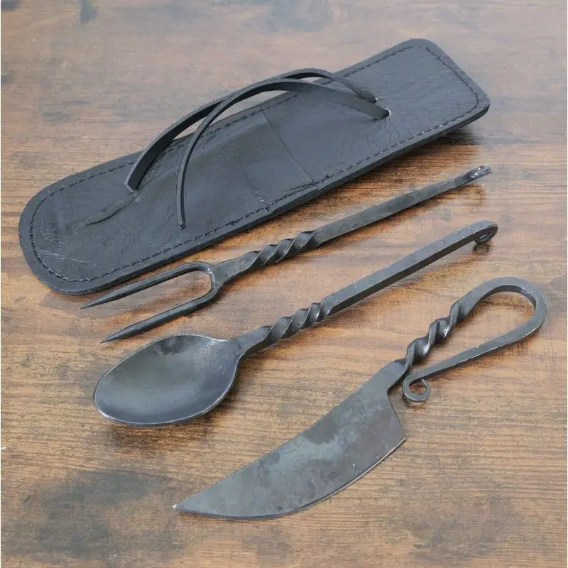 Medieval Cutlery Set Feasting Hand Forged Artisan Historic Spoon Set Feast Fork
Medieval Cutlery Set Feasting Hand Forged Artisan Historic Spoon Set Feast Fork