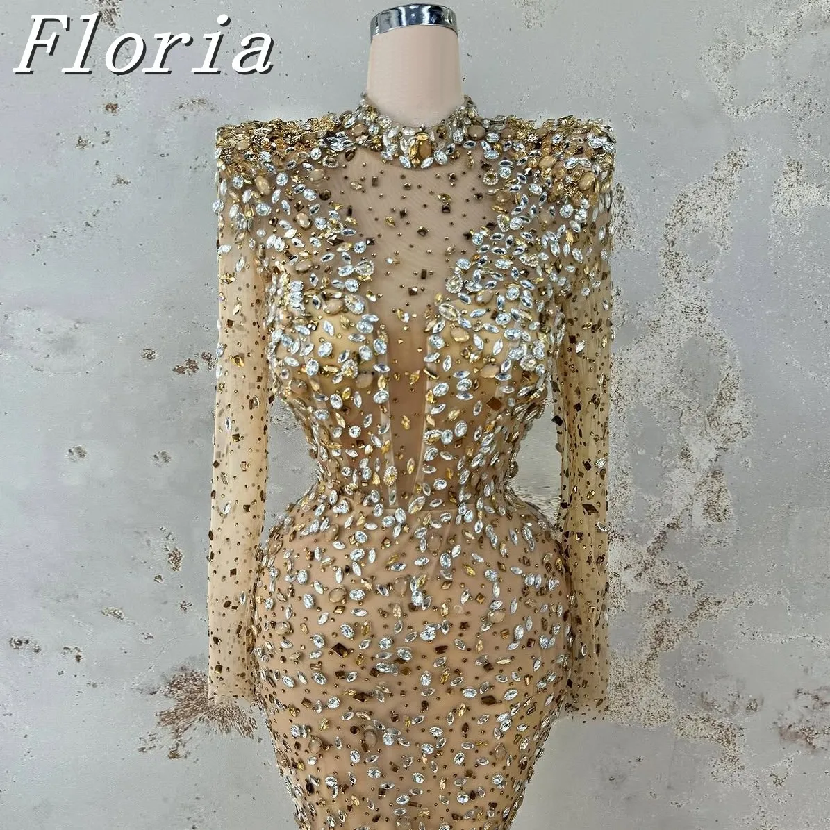 Generous Full Handmade Rhinestones Mermaid Evening Party Dresses Crystals Beaded O-neck Formal Occasion Party Dress Customized
Generous Full Handmade Rhinestones Mermaid Evening Party Dresses Crystals Beaded O-neck Formal Occasion Party Dress Customized