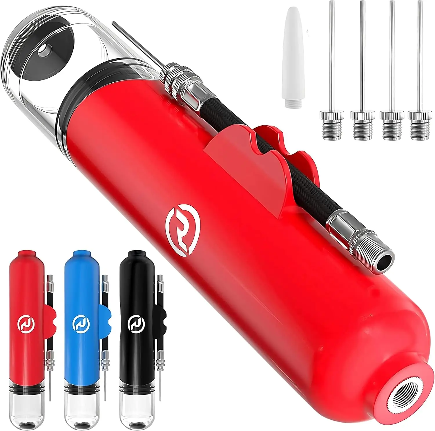 Dual-Action Ball Pump with 5 Needles - Fast Inflation for Basketball, Soccer, Volleyball - Never Lose Pin with Holder
Dual-Action Ball Pump with 5 Needles - Fast Inflation for Basketball, Soccer, Volleyball - Never Lose Pin with Holder