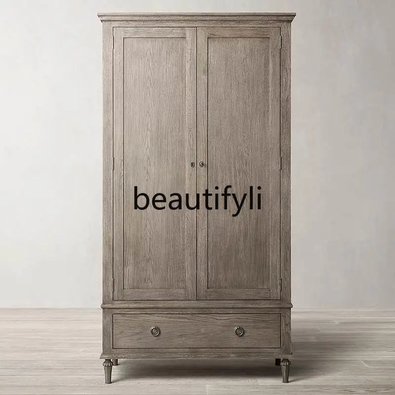 American Country Style Solid Wood Vintage Double Door Wardrobe French Oak Storage Cabinet Two Door Closet Bedroom
American Country Style Solid Wood Vintage Double Door Wardrobe French Oak Storage Cabinet Two Door Closet Bedroom