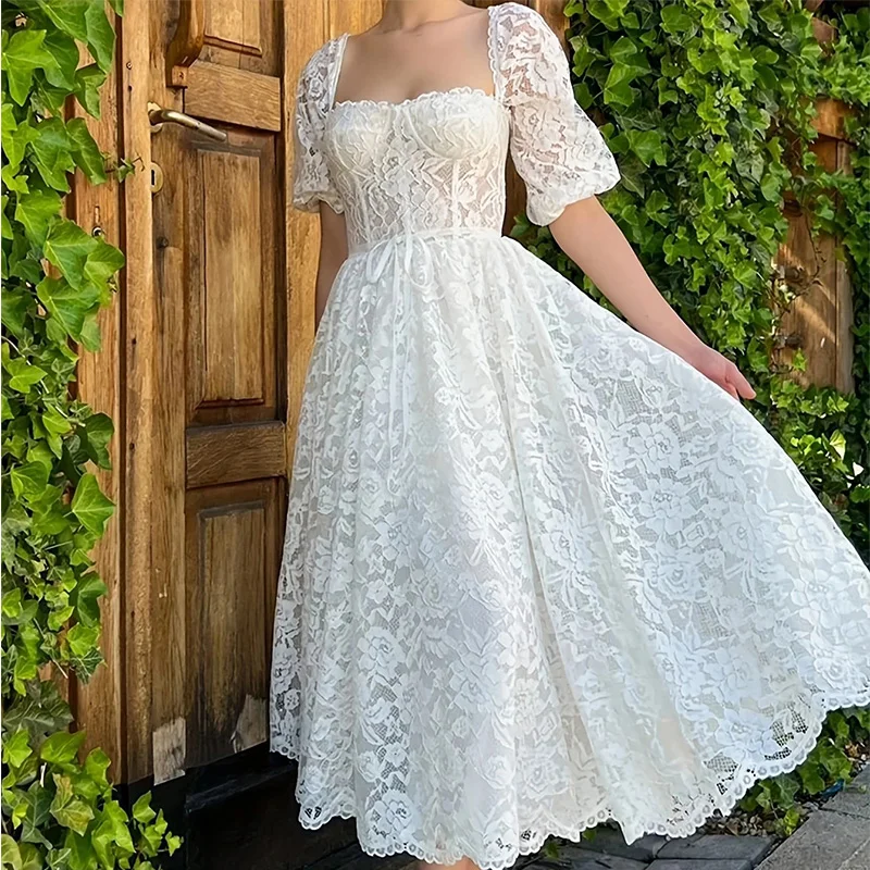 Plus Size Floral White Women's Summer Long Dress Large Size Sexy Lace Prom Square Neck Short Sleeve Party Evening Maxi Dresses
Plus Size Floral White Women's Summer Long Dress Large Size Sexy Lace Prom Square Neck Short Sleeve Party Evening Maxi Dresses