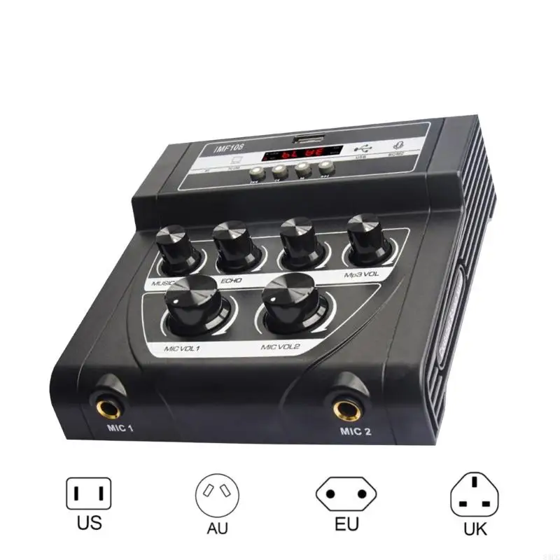 83CC MF108 Портативный слуховой миксер двойной максимальный вход беспроводной USB -накопитель
83CC MF108 Портативный слуховой миксер двойной максимальный вход беспроводной USB -накопитель