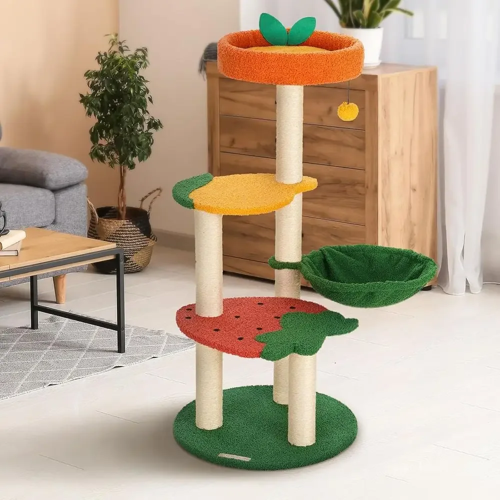 40.5 Tall Cat Tower with Sisal Posts, Hammock, and Plush Perches for Indoor Kittens
40.5 Tall Cat Tower with Sisal Posts, Hammock, and Plush Perches for Indoor Kittens