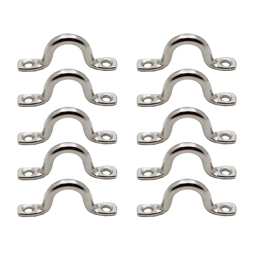 10 Pcs Yacht Bow Handle Plate Staple Ring Bimini Pad Saddle Clip Hook Boat Handles
10 Pcs Yacht Bow Handle Plate Staple Ring Bimini Pad Saddle Clip Hook Boat Handles