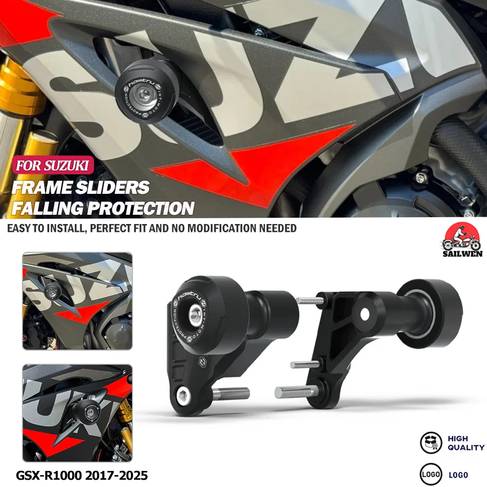 Motorcycle Frame Sliders Protector Guard Fairing Crash Pad Falling Protection Frame Slider For Suzuki GSX-R1000 2017-2025 K17
Motorcycle Frame Sliders Protector Guard Fairing Crash Pad Falling Protection Frame Slider For Suzuki GSX-R1000 2017-2025 K17