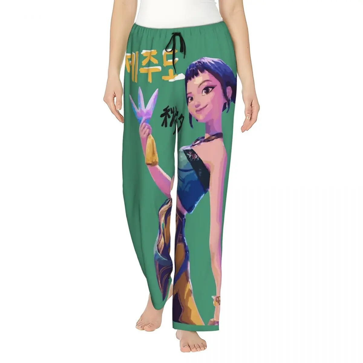 Пижамные штаны Zoey From Huntrix K-POP Demon Hunters, домашние брюки, весенние мягкие удобные пижамы, женские винтажные дизайнерские комнаты, домашняя одежда 
Пижамные штаны Zoey From Huntrix K-POP Demon Hunters, домашние брюки, весенние мягкие удобные пижамы, женские винтажные дизайнерские комнаты, домашняя одежда