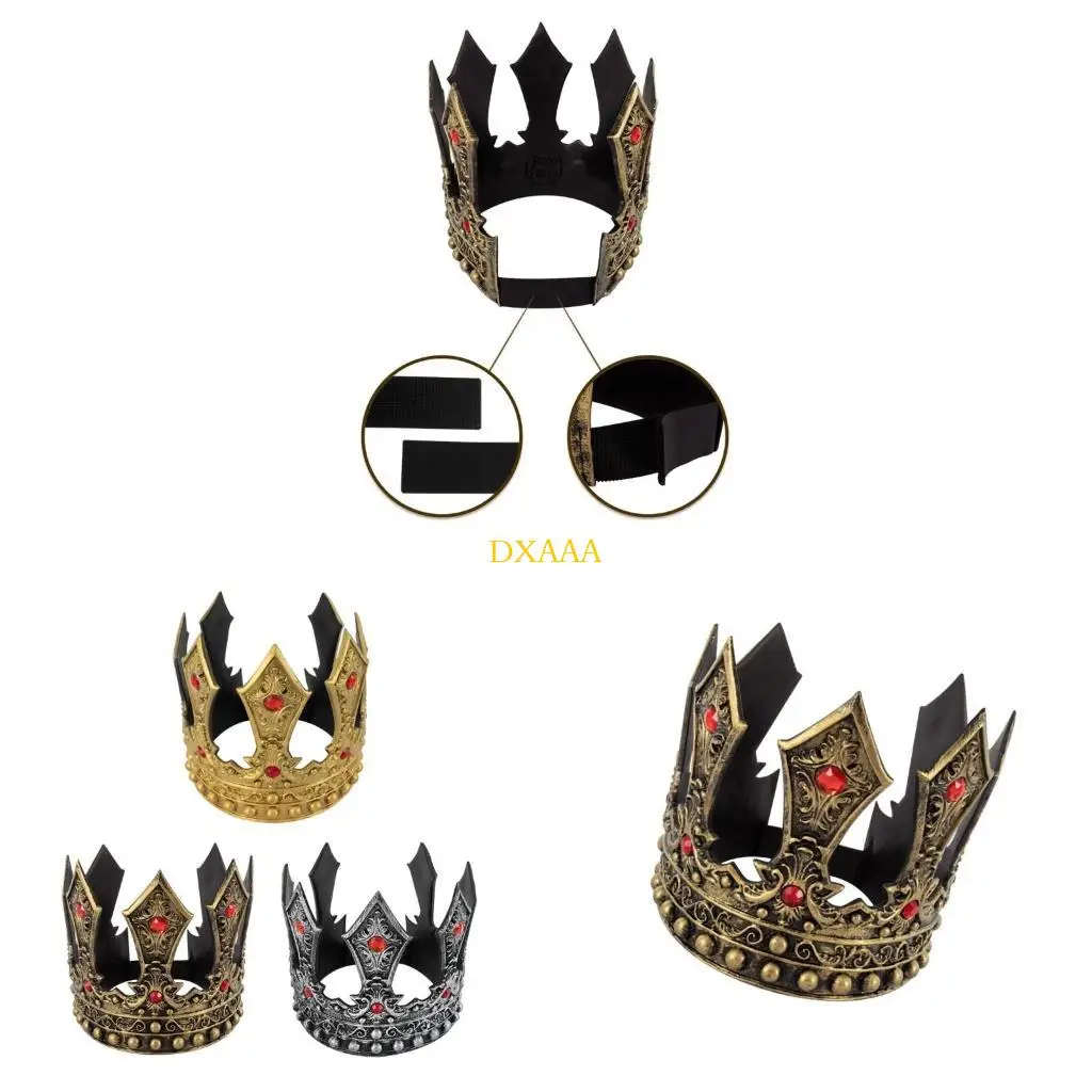 DXAA Antique King Crown Headband Costume Accessory for Men Cosplay Parties Adjustable Tiaras Crownpiece for Theme Event
DXAA Antique King Crown Headband Costume Accessory for Men Cosplay Parties Adjustable Tiaras Crownpiece for Theme Event