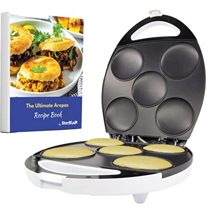 Electric Arepa Maker and Mini Pancake Maker for Quick and Easy Preparation of 5 Traditional Venezuelan and Colombian Arepa Styl
Electric Arepa Maker and Mini Pancake Maker for Quick and Easy Preparation of 5 Traditional Venezuelan and Colombian Arepa Styl