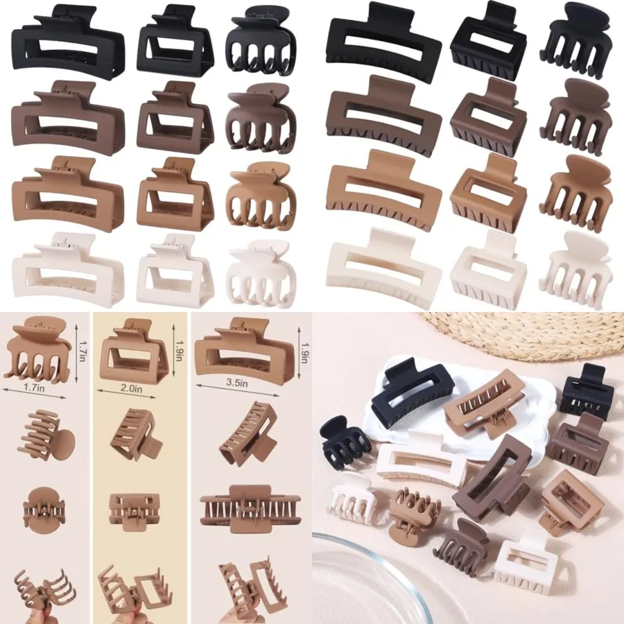 12 Pcs Hair Clips for Women with 3 Sizes, Strong Hold & Non-Slip Matte Design, Ideal Gift for All Hair Types
12 Pcs Hair Clips for Women with 3 Sizes, Strong Hold & Non-Slip Matte Design, Ideal Gift for All Hair Types