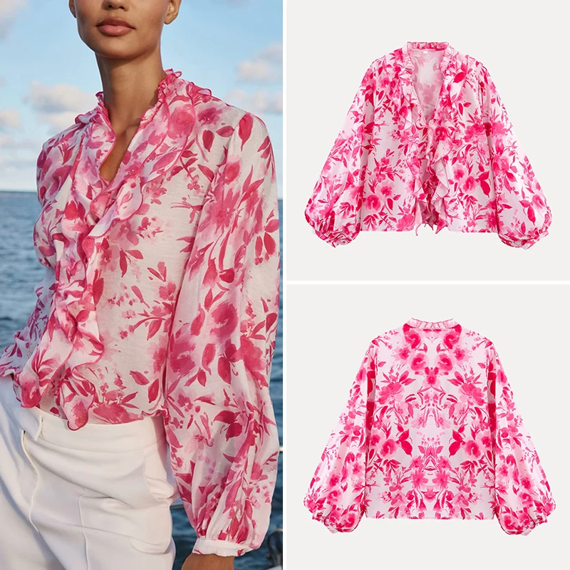 Spring 2025 Women's Faion Print Long Sve Collared irt Casual Loose Fit Polyester Fiber 00% Z Brand
Spring 2025 Women's Faion Print Long Sve Collared irt Casual Loose Fit Polyester Fiber 00% Z Brand