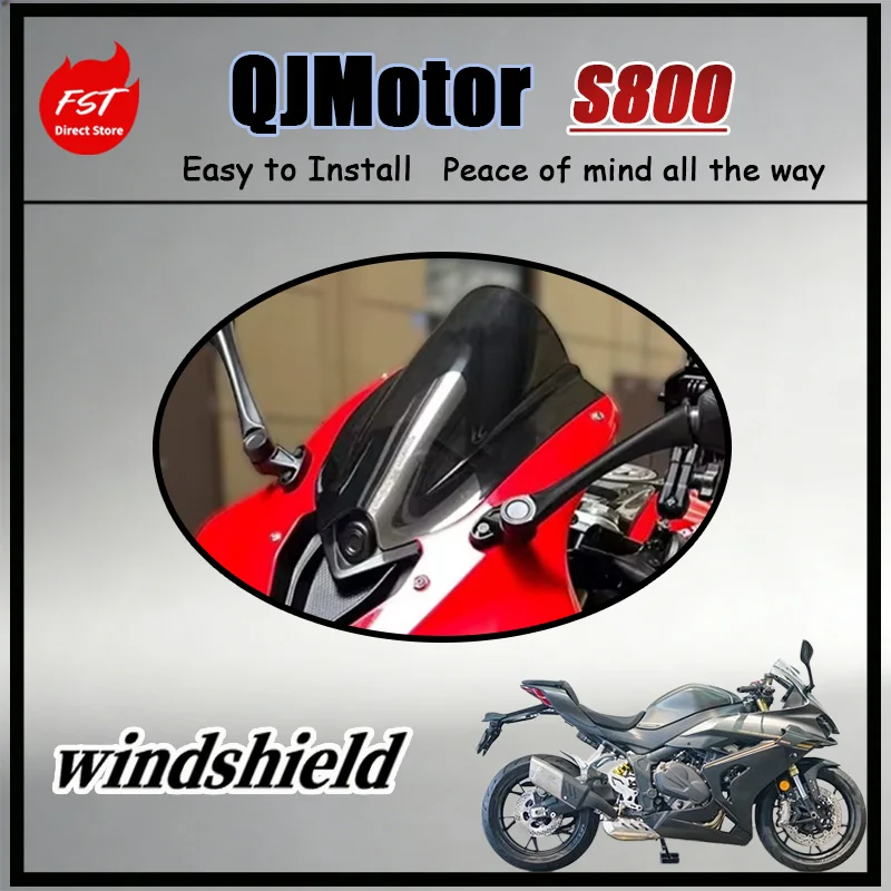 FOR QJ Motor S800 Upgraded Racing Windshield - Reinforced Impact-Resistant PC Panel Low Vibration Helmet Noise Reduction
FOR QJ Motor S800 Upgraded Racing Windshield - Reinforced Impact-Resistant PC Panel Low Vibration Helmet Noise Reduction