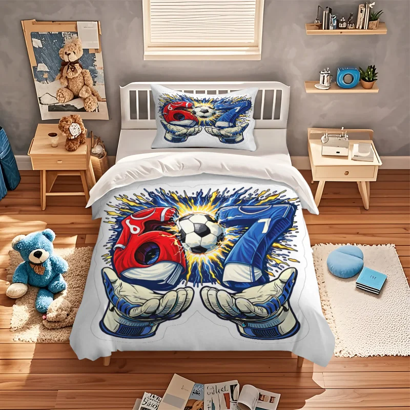 3pcs Funny 67 Element Print Coreless DuvetCover Set 2 pillowcases Cartoon Sport Football Style,Multi Size Bedroom Bedding Decor
3pcs Funny 67 Element Print Coreless DuvetCover Set 2 pillowcases Cartoon Sport Football Style,Multi Size Bedroom Bedding Decor
