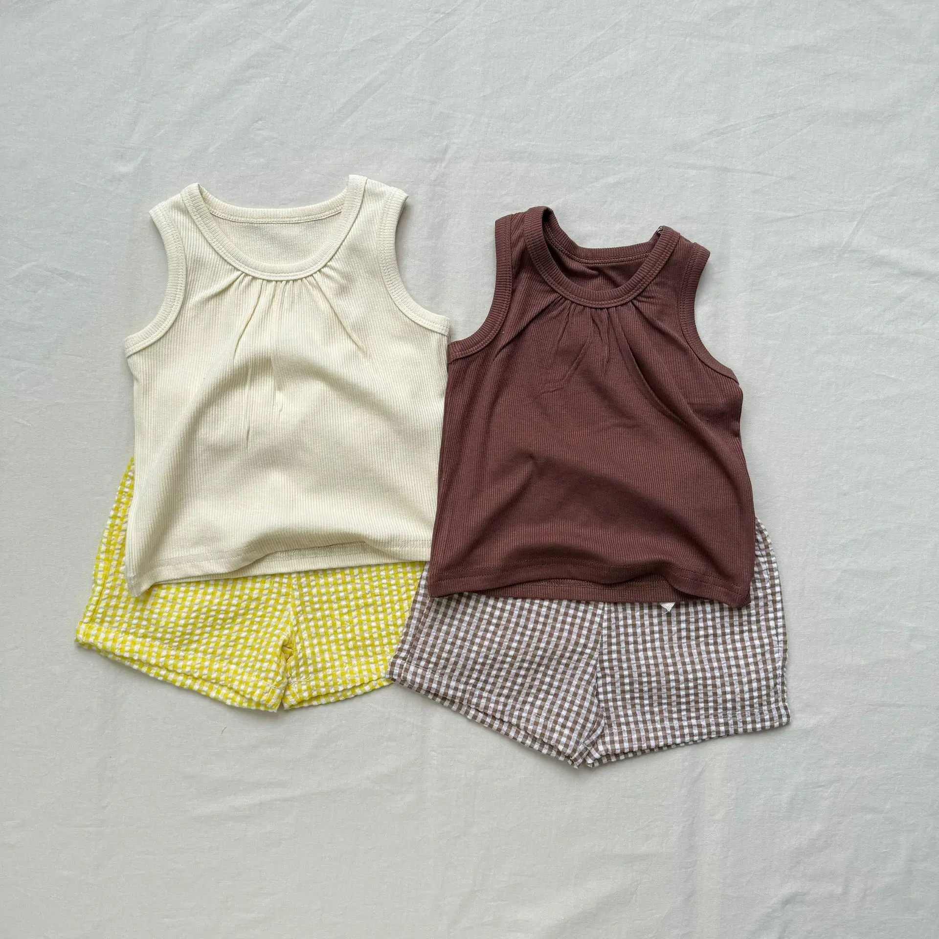 2025 Summer New Infant Girl Solid Vest + Plaid Short 2pcs Suit Baby Sleeveless Casual Clothes Set Toddler Girl Outfits
2025 Summer New Infant Girl Solid Vest + Plaid Short 2pcs Suit Baby Sleeveless Casual Clothes Set Toddler Girl Outfits