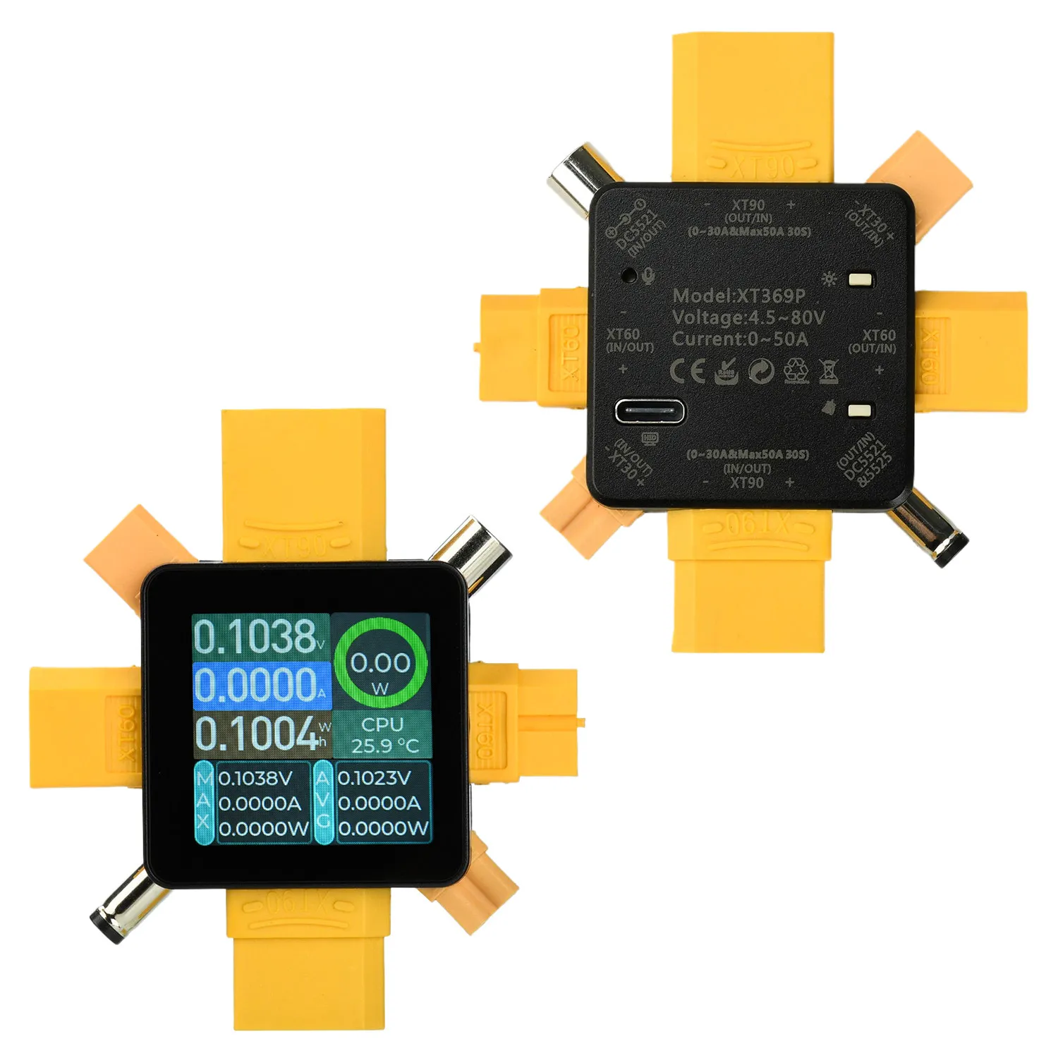 XT369P RC Power Analyzer XT30 XT60 XT90 DC4.5-80V 4000W 30A Digital Voltage Current Watt Meter Battery Capacity Energy Tester
XT369P RC Power Analyzer XT30 XT60 XT90 DC4.5-80V 4000W 30A Digital Voltage Current Watt Meter Battery Capacity Energy Tester