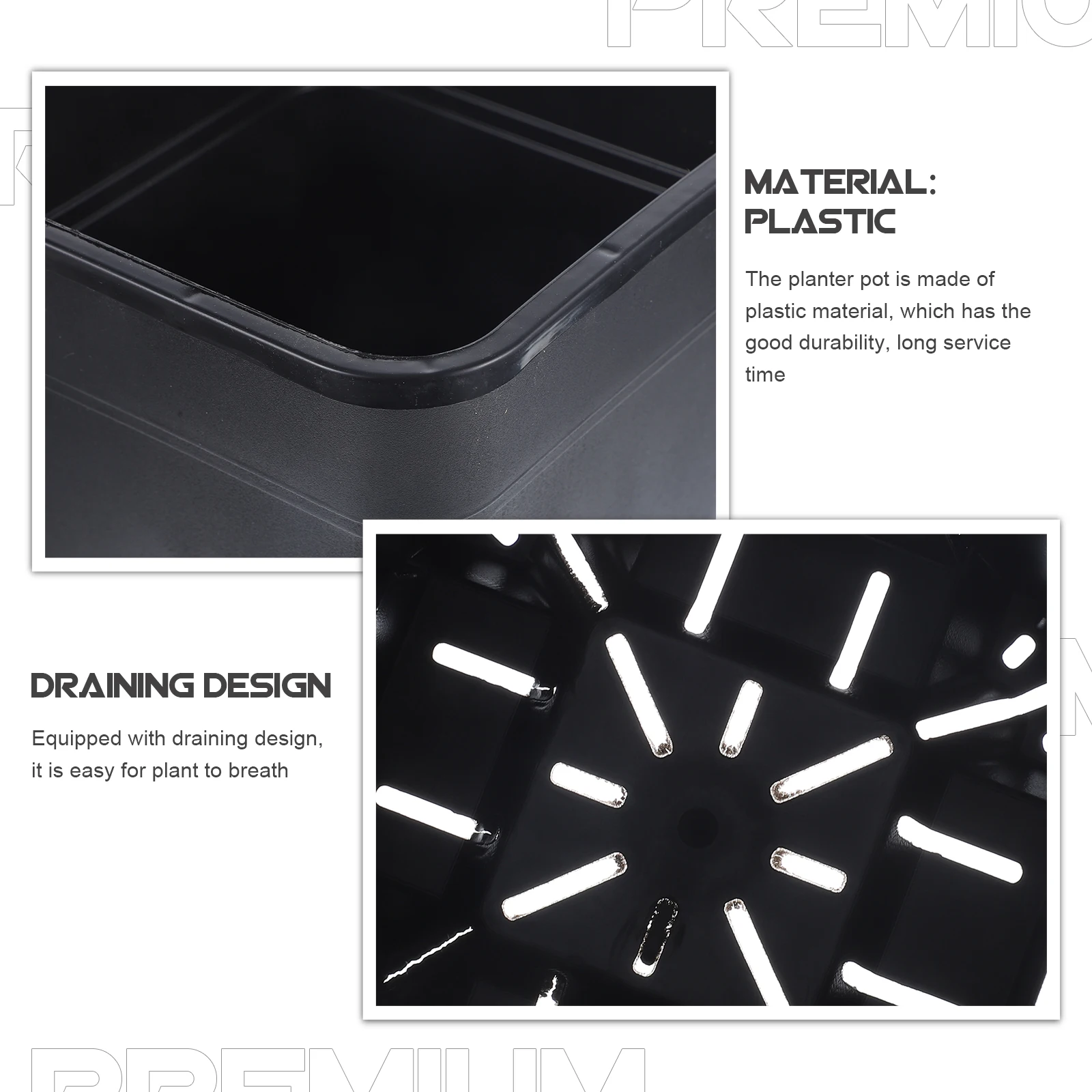 6pcs Root Control Flower Pots Plastic Planters Small Square Nursery Pots For Succulents Indoor Plants Durable Planting 
6pcs Root Control Flower Pots Plastic Planters Small Square Nursery Pots For Succulents Indoor Plants Durable Planting