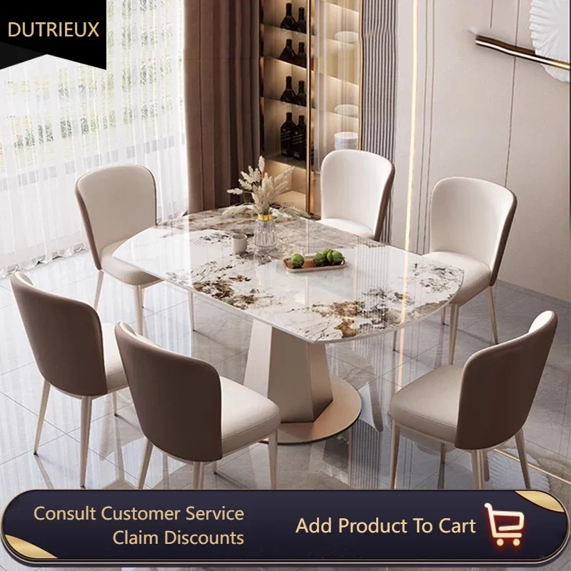 Folding Household Dining Table Luxury Combination White Chair Dining Table Nordic Rectangular Mesas De Jantar Home Furniture
Folding Household Dining Table Luxury Combination White Chair Dining Table Nordic Rectangular Mesas De Jantar Home Furniture