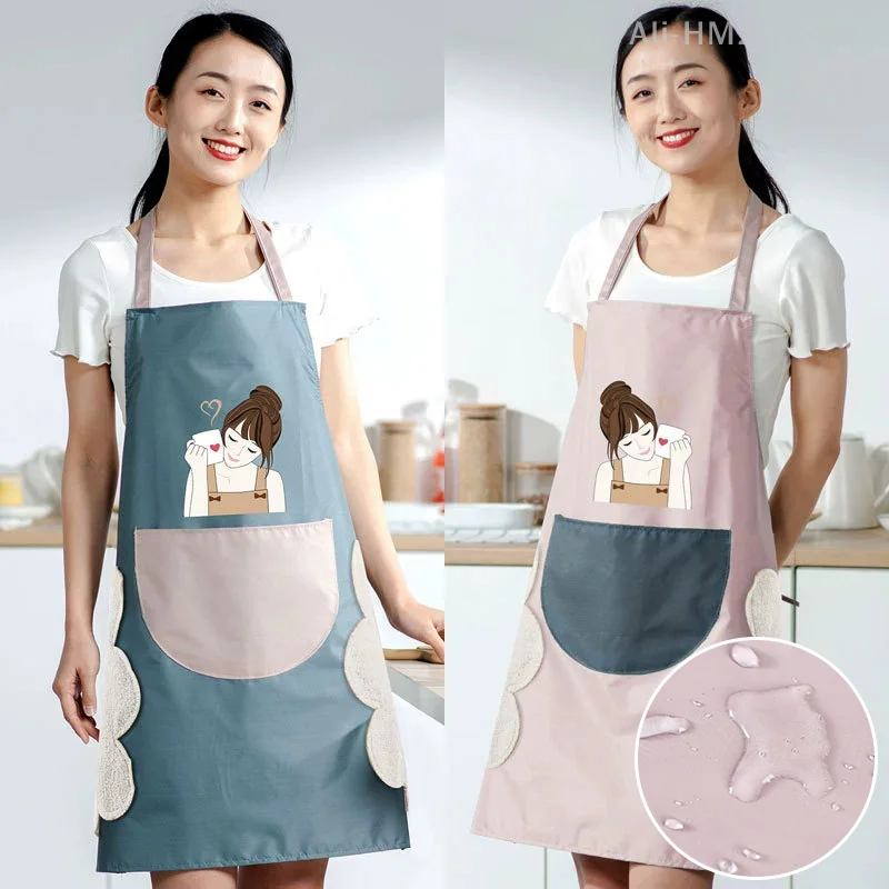 Kitchen Household Waterproof And Oil-proof Men And Women New Apron Cooking Baking Waterproof Oilproof Aprons Hand-wiping
Kitchen Household Waterproof And Oil-proof Men And Women New Apron Cooking Baking Waterproof Oilproof Aprons Hand-wiping