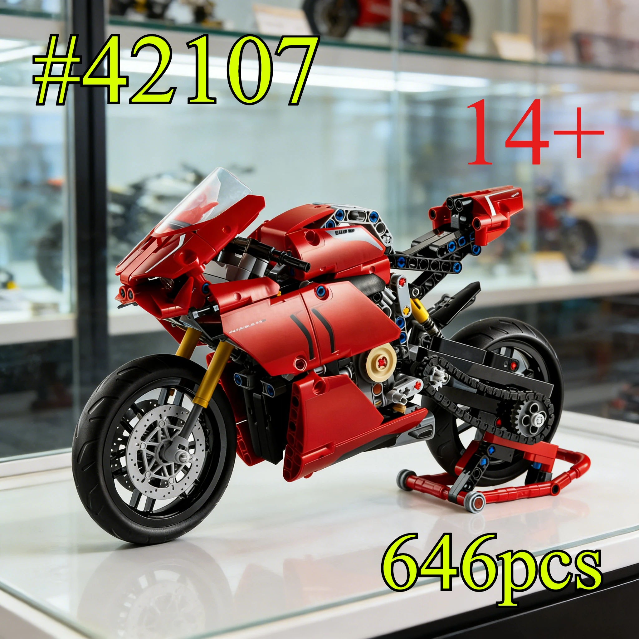 Конструктор Red Pull Style Motorcycle 42107, 646 деталей, совместимый с Lego, идеально подходит для подарков на день рождения.
Конструктор Red Pull Style Motorcycle 42107, 646 деталей, совместимый с Lego, идеально подходит для подарков на день рождения.