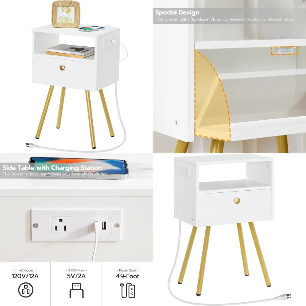 Компактная прикроватная тумбочка с USB-портами и розеткой, идеально подходит для небольших помещений, прочная конструкция для домашнего офиса, спальни, кабинета, гостиной.
Компактная прикроватная тумбочка с USB-портами и розеткой, идеально подходит для небольших помещений, прочная конструкция для домашнего офиса, спальни, кабинета, гостиной.