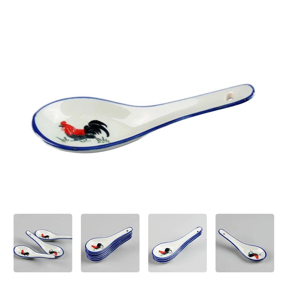 6Pcs Ceramic Soup Spoon Tableware Porridge Pho Small Appetizer Environment Friendly Heat Resistant MIX
6Pcs Ceramic Soup Spoon Tableware Porridge Pho Small Appetizer Environment Friendly Heat Resistant MIX