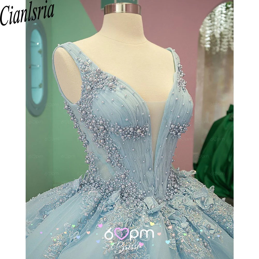 Sky Blue Princess Ball Gown Quinceanera Dresses for Girl Glitter Tulle Appliques Sweetheart Off the Shoulder Corset Customised
Sky Blue Princess Ball Gown Quinceanera Dresses for Girl Glitter Tulle Appliques Sweetheart Off the Shoulder Corset Customised