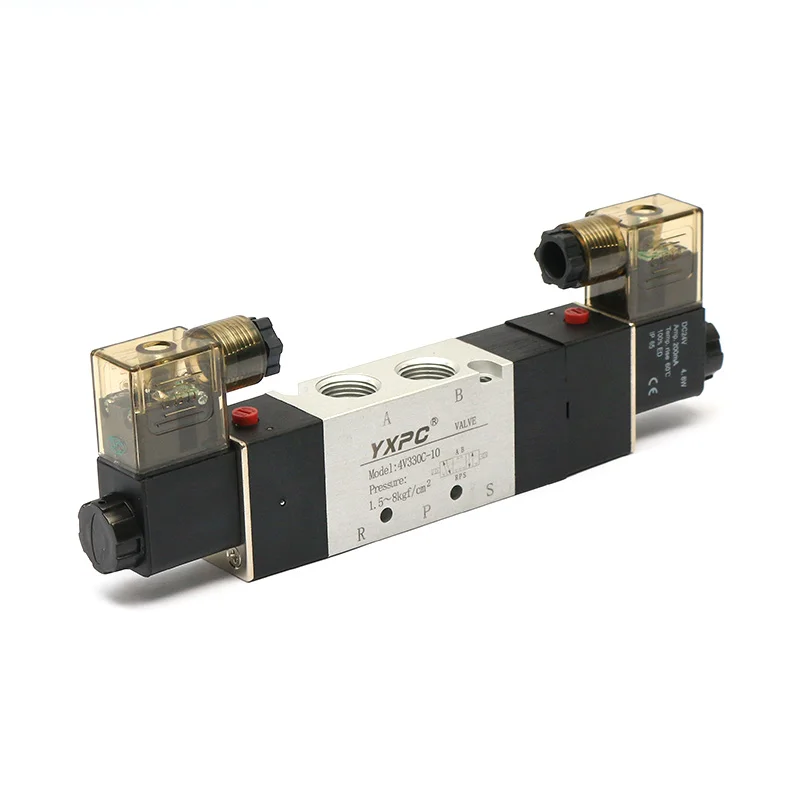 Wholesale 4V330-10 Pneumatic Solenoid Operated Directional air Valve Double Coil Electromagnetic Valve 5/3 Way Solenoid Valve
Wholesale 4V330-10 Pneumatic Solenoid Operated Directional air Valve Double Coil Electromagnetic Valve 5/3 Way Solenoid Valve