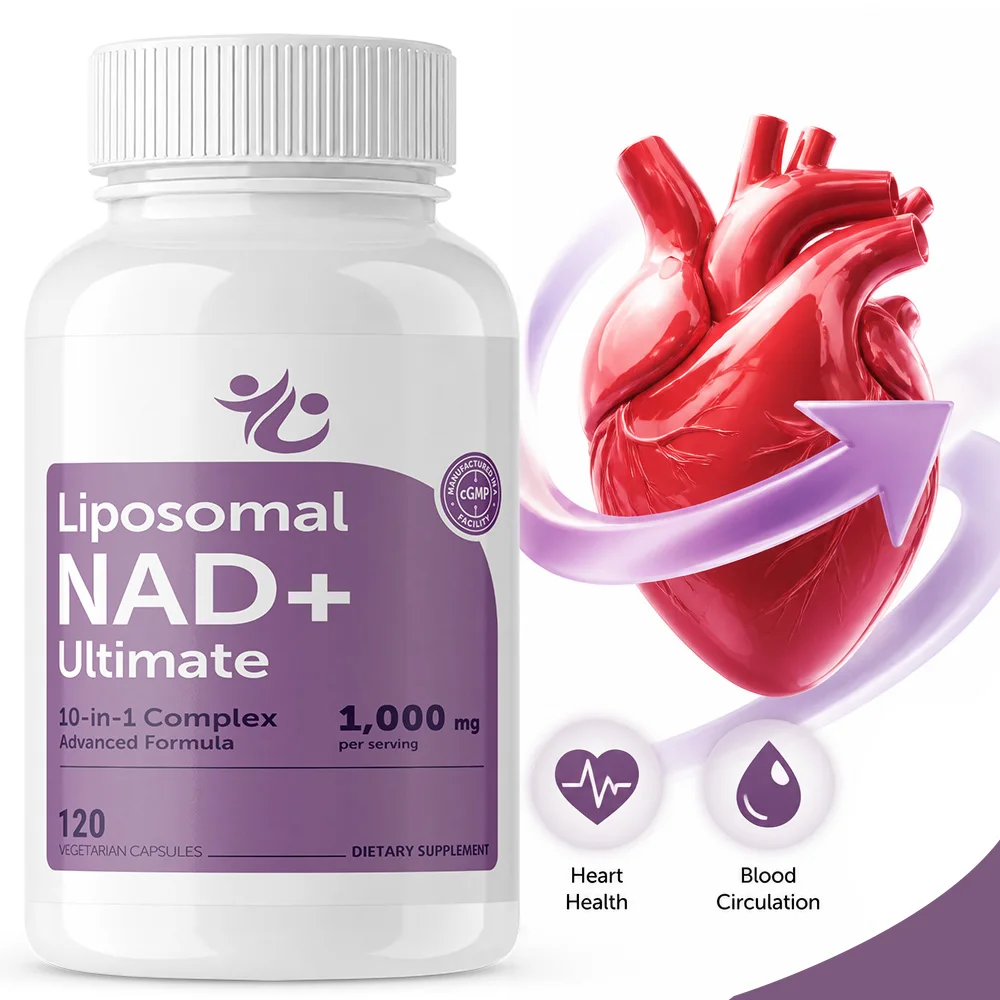 1,000mg Liposomal NAD+ Supplement, Aging Defense, Used for Cellular Energy, with Resveratrol, Glutathione & Astaxanthin
1,000mg Liposomal NAD+ Supplement, Aging Defense, Used for Cellular Energy, with Resveratrol, Glutathione & Astaxanthin
