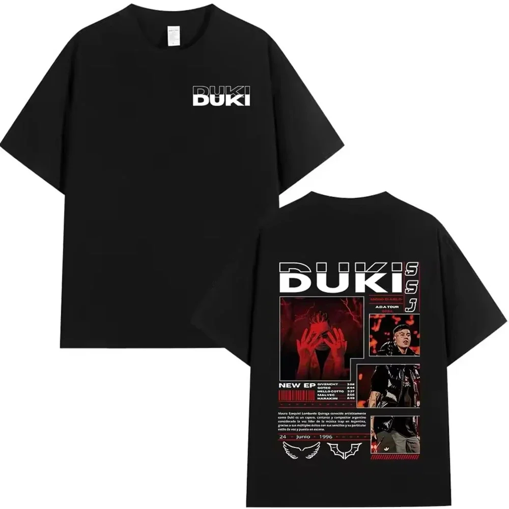 Rapper Duki ADA Tour Merch crewneck printed T-shirt, 100% cotton men's casual fashion short sleeve personality street loose summ
Rapper Duki ADA Tour Merch crewneck printed T-shirt, 100% cotton men's casual fashion short sleeve personality street loose summ