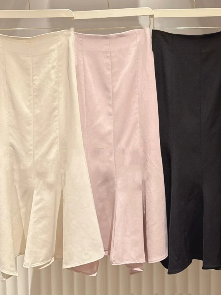 Elegant High Waist Fish Tail Half Skirt Pure Color Sweet Versatile Polyester Fiber mid Length a Line Skirt Japanese Style
Elegant High Waist Fish Tail Half Skirt Pure Color Sweet Versatile Polyester Fiber mid Length a Line Skirt Japanese Style