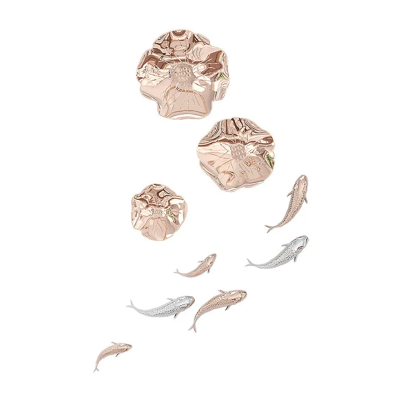 ABS Chrome Plated Lotus Leaf Wall Decor 18-30cm & Resin Gold Fish Ornament 15cm for Living Room Home Art
ABS Chrome Plated Lotus Leaf Wall Decor 18-30cm & Resin Gold Fish Ornament 15cm for Living Room Home Art