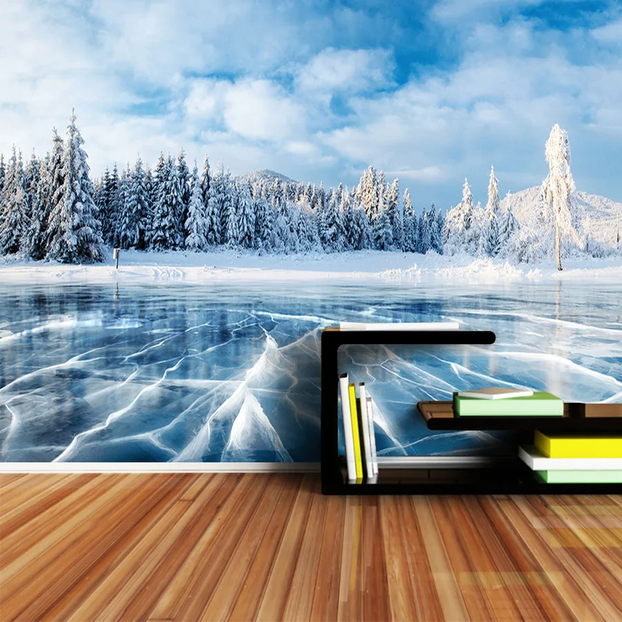 Customized 3D Wallpaper Winter Frozen Lake Ice and Cracks Hills Pines Blue Sky mural Living room sofa TV background wall bedroom
Customized 3D Wallpaper Winter Frozen Lake Ice and Cracks Hills Pines Blue Sky mural Living room sofa TV background wall bedroom