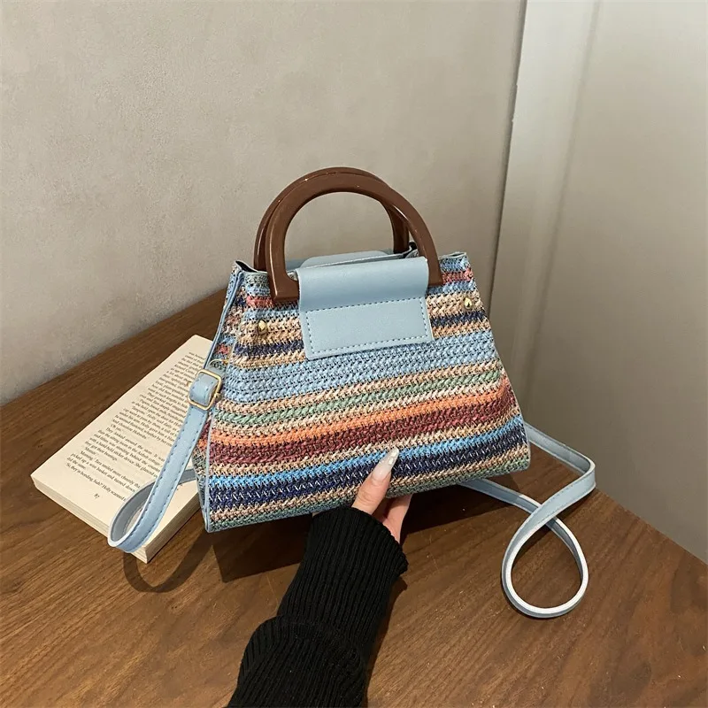 Casual, simple, fashionable, western-style design, woven handbag, crossbody bag, women's bag
Casual, simple, fashionable, western-style design, woven handbag, crossbody bag, women's bag