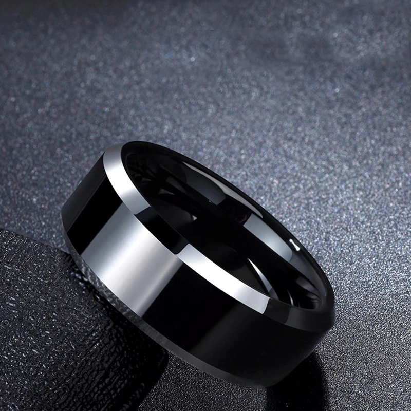 NUOBING 8MM Black Men's Stainless Steel Wedding Ring, Stylish Birthday Engagement Charm Jewelry Gift
NUOBING 8MM Black Men's Stainless Steel Wedding Ring, Stylish Birthday Engagement Charm Jewelry Gift