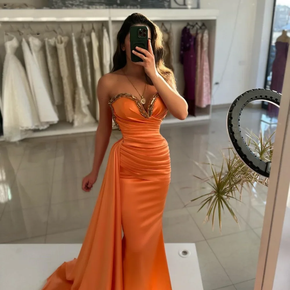 Elegant and Sparkling Mermaid Evening Dress Sexy Sweetheart Off Shoulder Dress Beaded Evening dress Customization
Elegant and Sparkling Mermaid Evening Dress Sexy Sweetheart Off Shoulder Dress Beaded Evening dress Customization