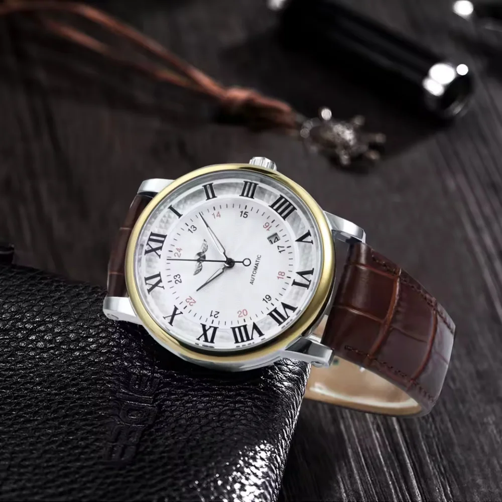2026 New High-End Luxury Brand Business Men's Watch with Calendar, Automatic Movement, Mechanical Watch, Waterproof Leather Strap, Suitable for Daily Casual Wear/Street Style
2026 New High-End Luxury Brand Business Men's Watch with Calendar, Automatic Movement, Mechanical Watch, Waterproof Leather Strap, Suitable for Daily Casual Wear/Street Style