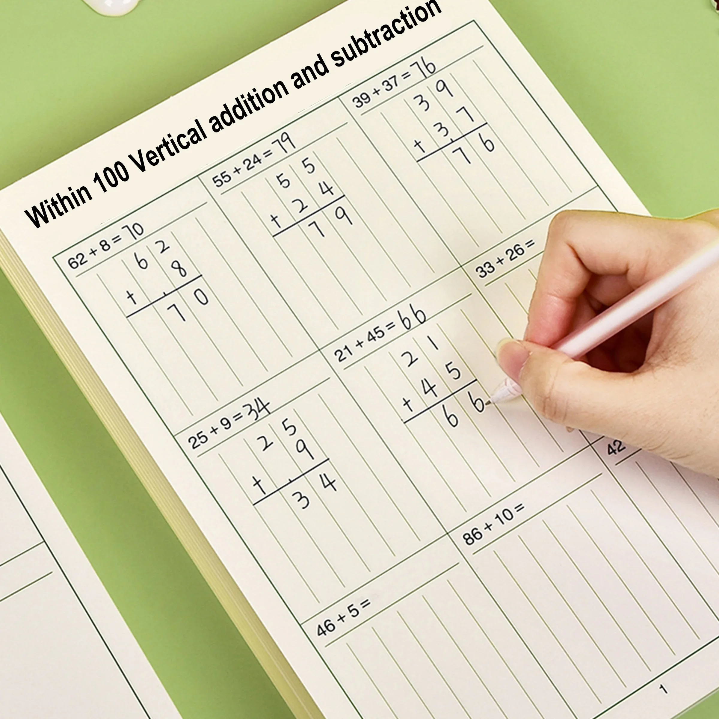 2 books/set Vertical Addition and Subtraction Practice Workbooks within 100 - Math Exercise Books
2 books/set Vertical Addition and Subtraction Practice Workbooks within 100 - Math Exercise Books