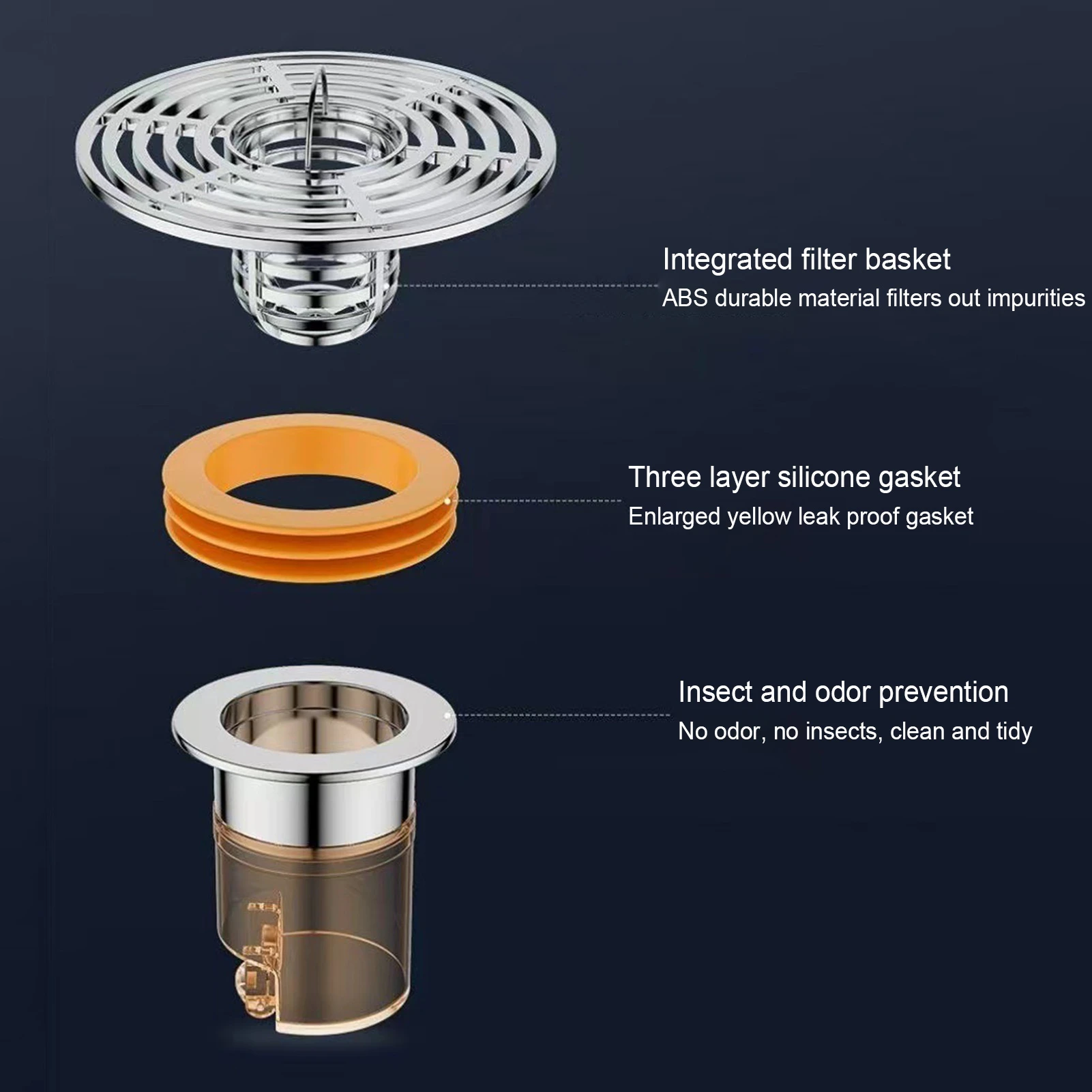 Shower Floor Drain Backflow Preventer Silicone Kitchen Sink Toilet Drain Filter for Kichen Bathroom Floor Drain
Shower Floor Drain Backflow Preventer Silicone Kitchen Sink Toilet Drain Filter for Kichen Bathroom Floor Drain