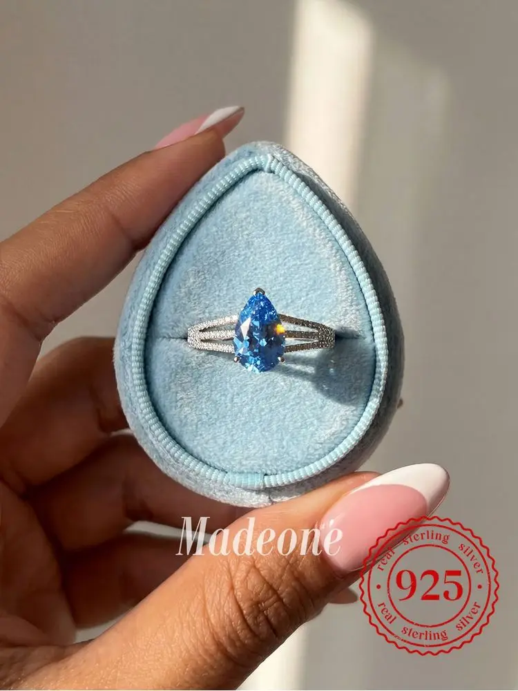 Кольцо из стерлингового серебра 925 пробы с цирконом в форме груши морского синего цвета для женщин, роскошное модное ювелирное изделие высокого качества для помолвки и свадьбы
Кольцо из стерлингового серебра 925 пробы с цирконом в форме груши морского синего цвета для женщин, роскошное модное ювелирное изделие высокого качества для помолвки и свадьбы