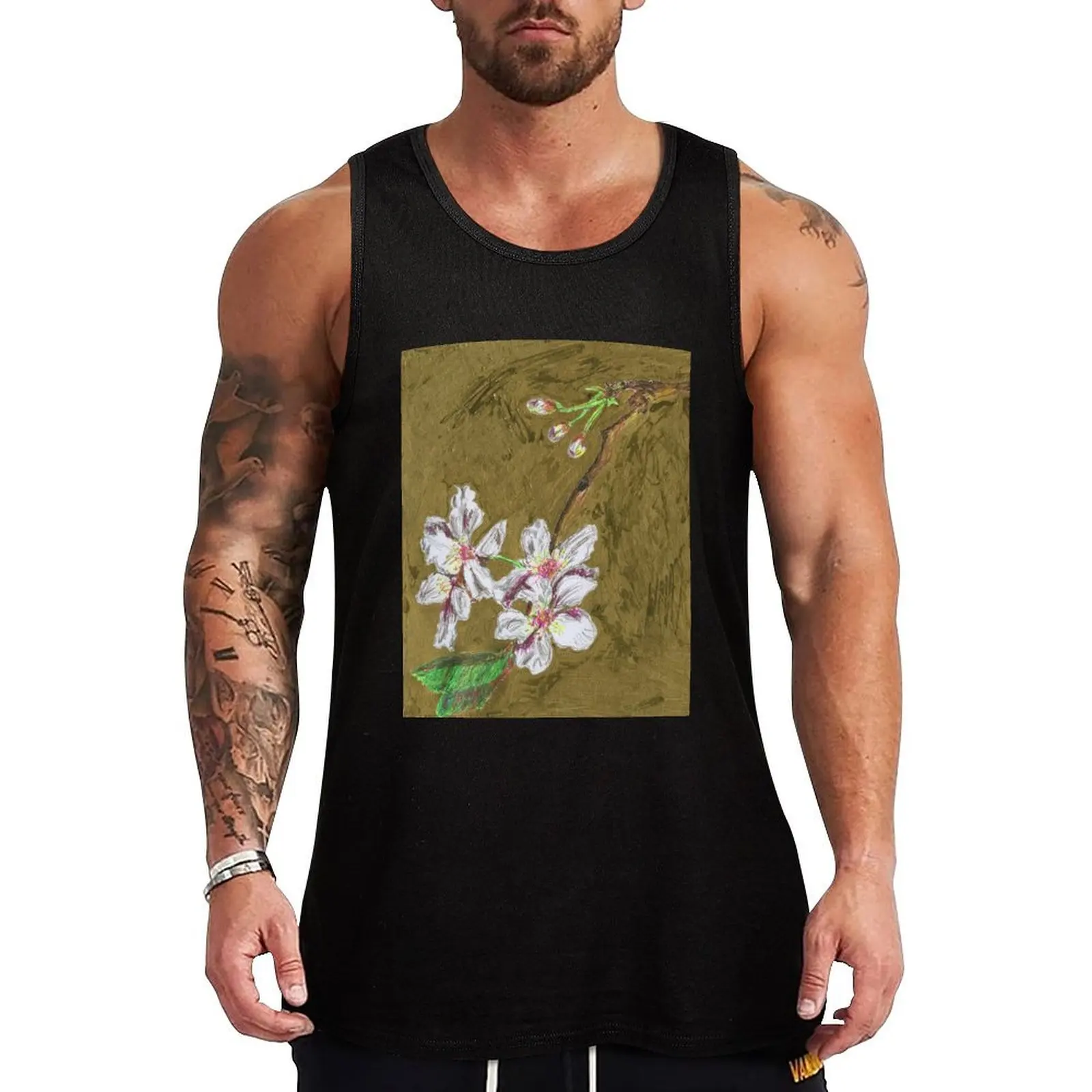 Ephemeral White Cherry Blossom on Gold Tank Top Fitness men clothing Muscle fit sleeveless gym shirts male
Ephemeral White Cherry Blossom on Gold Tank Top Fitness men clothing Muscle fit sleeveless gym shirts male