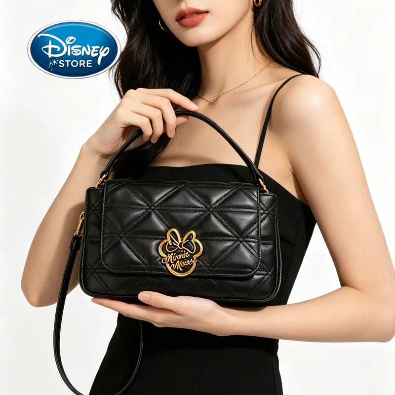 Disney Minnie Mouse Quilted Crossbody Bag For Women Vintage Black Leather Shoulder Purse With Gold Chain Strap Fashion Handbag
Disney Minnie Mouse Quilted Crossbody Bag For Women Vintage Black Leather Shoulder Purse With Gold Chain Strap Fashion Handbag