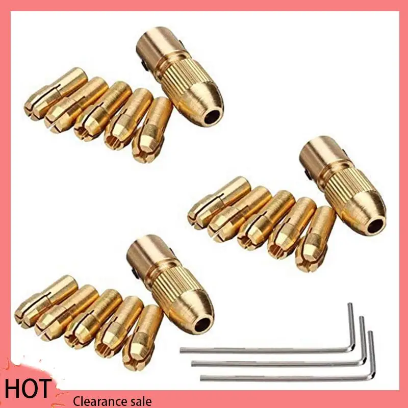 A88Z 6 комплектов латунного сверлильного патрона 0,5-3 мм, маленькая цанга для электрического сверла, подходит для вращающихся инструментов Dremel, 3 размера - 2,0 мм, 2,35 мм, 3,17 мм
A88Z 6 комплектов латунного сверлильного патрона 0,5-3 мм, маленькая цанга для электрического сверла, подходит для вращающихся инструментов Dremel, 3 размера - 2,0 мм, 2,35 мм, 3,17 мм