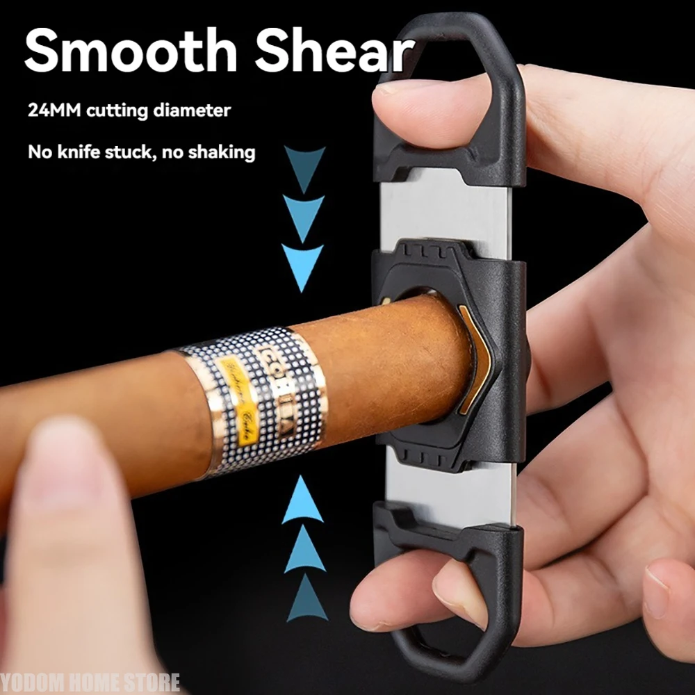 Cigar Cutter 24mm Precision Cutting Diameter Built-In Tray Durable Stainless Steel Blade Men's Essential Smoking Accessory
Cigar Cutter 24mm Precision Cutting Diameter Built-In Tray Durable Stainless Steel Blade Men's Essential Smoking Accessory