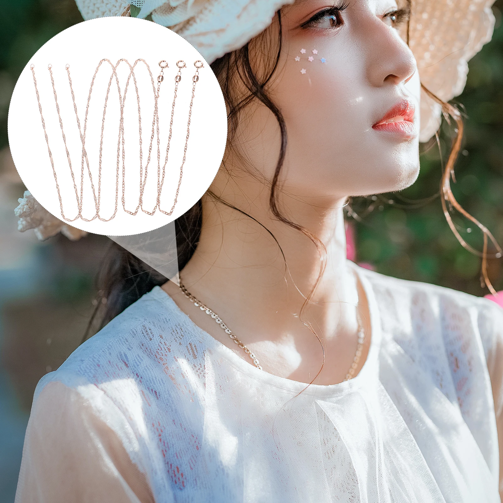 Rose Gold Water Wave Necklace 3 Pcs Copper Chains for DIY Jewelry Making Smooth Safe Necklace Accessories Pendant Kits
Rose Gold Water Wave Necklace 3 Pcs Copper Chains for DIY Jewelry Making Smooth Safe Necklace Accessories Pendant Kits