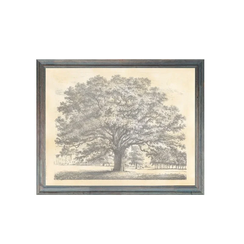 American living room sofa wall background decorative painting, porch, solid wood frame
American living room sofa wall background decorative painting, porch, solid wood frame