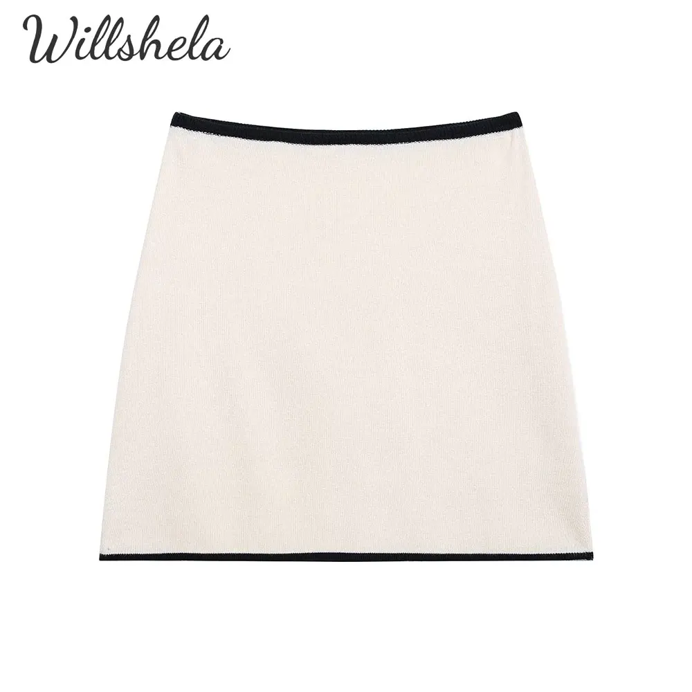 Willshela Women Fashion Summer Patchwork Knitted A-Line Skirt Female Chic Lady Casual Mujer Short Skirt
Willshela Women Fashion Summer Patchwork Knitted A-Line Skirt Female Chic Lady Casual Mujer Short Skirt