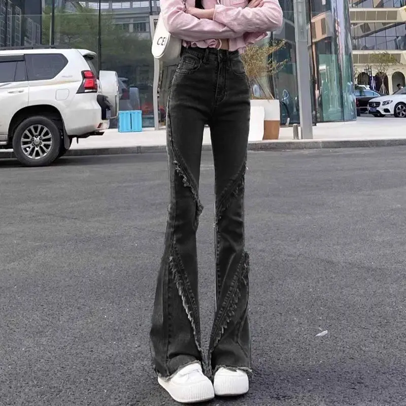 High Waist Bell Bot Denim Jeans Women's Autumn Winter Slimming Vintage Frayed Ankle Length Pants Wide Leg Casual Cotton Po...
High Waist Bell Bot Denim Jeans Women's Autumn Winter Slimming Vintage Frayed Ankle Length Pants Wide Leg Casual Cotton Po...