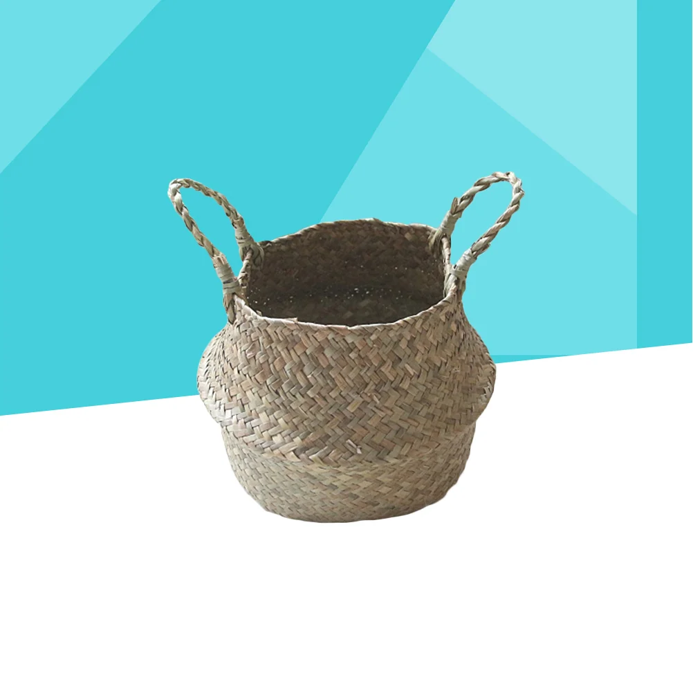 Nordic Style Handmade Basket Seaweed Rattan Storage Basket Dual Handle Flower Plant Wicker Basket Accessories (Size S)
Nordic Style Handmade Basket Seaweed Rattan Storage Basket Dual Handle Flower Plant Wicker Basket Accessories (Size S)