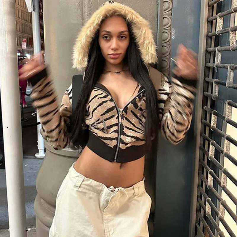 Sifreyr Animal Leopard Pattern Printed Cardigan Hoodie Hooded Long Sleeve Zipper Basic Loose Streetwear Sweatshirt Jacket
Sifreyr Animal Leopard Pattern Printed Cardigan Hoodie Hooded Long Sleeve Zipper Basic Loose Streetwear Sweatshirt Jacket